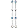 Boucles d'oreille sur Grenoble : Boucles oreilles Brillaxis Boucles d'oreilles argent rhodi&eacute; Oxyde bleu ciel Blanc