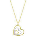 Colliers sur Grenoble : Collier Lotus Collier Silver triple coeur dor&eacute; Jaune
