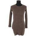 Robes sur Grenoble : Robe courte Maje Robe en laine marron