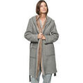 Manteaux sur Grenoble : Manteau Selmark Robe de chambre &agrave; capuche unisexe PC1 STYLE ADD Gris