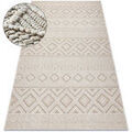 D&eacute;coration sur Grenoble : Tapis Rugsx Tapis JERSEY 19234 beige - Losangos, structurelles 80x150 cm Beige 80x150 cm. . Maison & D&eacute;co > Tapis.