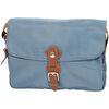 Sac bandouli&egrave;re Katana Besace Nylon Garni Cro&ucirc;te De Cuir De Vachette K 29301 Bleu