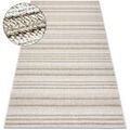 D&eacute;coration sur Grenoble : Tapis Rugsx Tapis JERSEY 19233 beige - Lignes, structurelles, 180x270 cm Beige 180x270 cm. . Maison & D&eacute;co > Tapis.