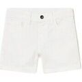 Pantalons enfants sur Grenoble : Pantalon enfant Mayoral 206 Bermuda en serg&eacute; 5b basic White Blanc
