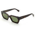 Lunettes sur Grenoble : Lunettes de soleil Retrosuperfuture 9RZ Teddy Lunettes de soleil, Havana/Vert, 54 mm