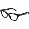 Lunettes de soleil Balenciaga BB0342O Cadres Optiques, Noir/Transparent, 55 mm