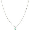 Collier Orusbijoux Collier Argent Rhodi&eacute; Goutte Pierre Naturelle Amazonite Argent&eacute;