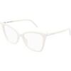 Lunettes de soleil Saint Laurent SL 386 Cadres Optiques, Blanc/Transparent, 53 mm