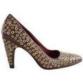 Chaussures &agrave; talons femme sur Grenoble : Chaussures escarpins Prada Talons en cuir marron