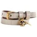 Bracelets McQ Alexander McQueen Bracelet en cuir gris Grenoble
