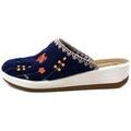 Chaussons Inblu Femme Mule, Textile chaud, compens&eacute; - GC44 Bleu
