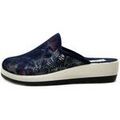 Chaussons / Pantoufles sur Grenoble : Chaussons Fly Flot Femme Mule, Textile Velour, Compens&eacute; - 44X22 Bleu