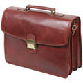 Serviettes sur Grenoble : Porte document Katana Cartable Cuir De Vachette Gras K31033