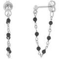 Boucles d'oreille sur Grenoble : Boucles oreilles Orusbijoux Boucles D Oreilles Argent Rhodi&eacute; Chaine Et Pierres Argent&eacute;