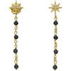 Boucles oreilles Orusbijoux Boucles D'oreilles Argent Dor&eacute;e &eacute;toile Zirconium Blanc Dor&eacute;