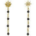 Boucles oreilles Orusbijoux Boucles D'oreilles Argent Dor&eacute;e &eacute;toile Zirconium Blanc Dor&eacute; Grenoble