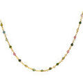 Colliers sur Grenoble : Collier Orusbijoux Collier Argent Dor&eacute; Et Pierres Naturelles Tourmaline Long Dor&eacute;
