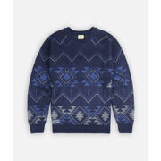 Pull Oxbow Pull jacquard &eacute;pais LANDSCAPE Bleu