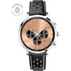 Montre Pierre Lannier Montre Homme BARON Saumon Cuir perfor&eacute; Noir Rose