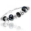 Bracelets Sc Crystal B1144-NOIR Argent&eacute;