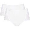Slips Sloggi Femme Slip Paquet de 2 Pure Sense Luxe Maxi C2P Blanc