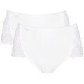 Slips Sloggi Femme Slip Paquet de 2 Pure Sense Luxe Maxi C2P Blanc Grenoble