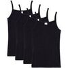 Maillots de corps Sanetta Fille Maillot de corps Paquet de 4 Noir