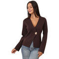 Gilets sur Grenoble : Gilet La Modeuse Tops, t-shirts pour femme - Marron -