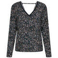 Chemises sur Grenoble : Chemise Only BLOUSE - BLACK / ALL-OVER PRINT RUSTIC TERRAZZO - S