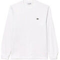 T-shirt Lacoste T-SHIRT BLANC MANCHES LONGUES EN JERSEY DE COTON Grenoble