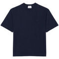 Tee-shirts sur Grenoble : T-shirt Lacoste T-shirt -Bleu nuit- loose fit jersey &eacute;pais unisexe Bleu
