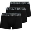Cale&ccedil;ons Superdry Homme Cale&ccedil;on Paquet de 3 TRUNK TRIPLE PACK Noir