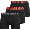 Cale&ccedil;ons Superdry Homme Cale&ccedil;on Paquet de 3 BOXER TRIPLE PACK Noir