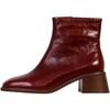 Bottines Emilie Karston Bottine &agrave; Talon Cuir Paris Bordeaux