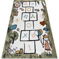 D&eacute;coration sur Grenoble : Tapis Rugsx Tapis FUN Hop pour enfants, la marelle, 180x270 cm Vert 180x270 cm. . Maison & D&eacute;co > Tapis.