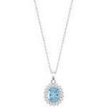 Collier Lotus Collier Silver pendentif marguerite bleu