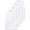 Maillots de corps Schiesser Homme Maillot de corps Paquet de 4 Essentials 4P Blanc