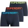 Boxers Superdry Homme Cale&ccedil;on Paquet de 3 TRUNK TRIPLE PACK Bleu