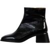 Bottines Emilie Karston Bottine &agrave; Talon Cuir Paris Noir