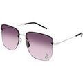 Lunettes sur Grenoble : Lunettes de soleil Saint Laurent SL 312 M Lunettes de soleil, Argent/Rouge, 58 mm Argent&eacute;