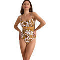 Maillots de bain Selmark Maillot de bain une pi&egrave;ce pr&eacute;form&eacute; ACANTHUS Mare Jaune