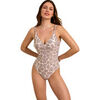 Maillots de bain Selmark Maillot de bain une pi&egrave;ce shapewear pr&eacute;form&eacute; UYUNI Beige