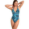 Maillots de bain Selmark Maillot de bain une pi&egrave;ce triangle pr&eacute;form&eacute; ACANTHUS Bleu