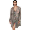 Robes sur Grenoble : Robe courte Selmark Chemise de nuit manches longues P116 SATIN SUBLIME