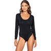 Maillots de corps Luna Splendida Body string manches longues MICRO TOUCH COMFORT Splendida Noir