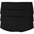 Culottes & autres bas
sur Grenoble : Slips Calida Femme Slip Paquet de 3 Panty Essential Cotton Low Cut Noir