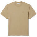 Tee-shirts sur Grenoble : T-shirt Lacoste T-shirt -Beige- signature brod&eacute; Beige