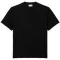 Tee-shirts sur Grenoble : T-shirt Lacoste T-shirt - Noir - signature brod&eacute; Noir