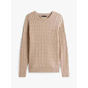 Pull Tommy Hilfiger Pull torsad&eacute; beige en coton Beige