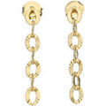 Boucles d'oreille sur Grenoble : Boucles oreilles Orusbijoux Boucles D Oreilles Argent Dor&eacute; Maillons Diamant&eacute;s Dor&eacute;